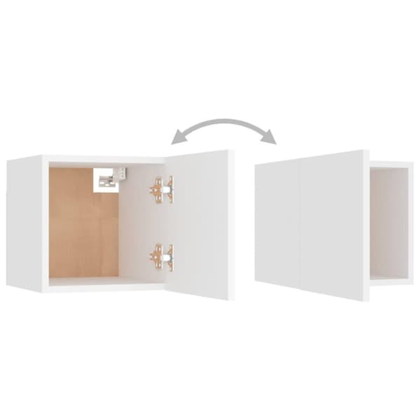 vidaXL Sängbord 2 st vit 30,5x30x30 cm spånskiva
