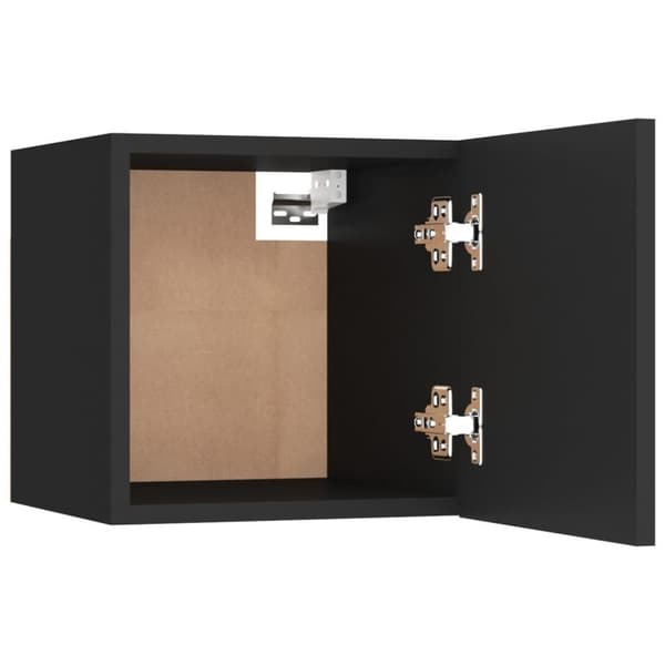 vidaXL Yöpöytä musta 30,5x30x30 cm lastulevy