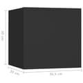 Pikkukuva 9 / 10: vidaXL Yöpöytä musta 30,5x30x30 cm lastulevy
