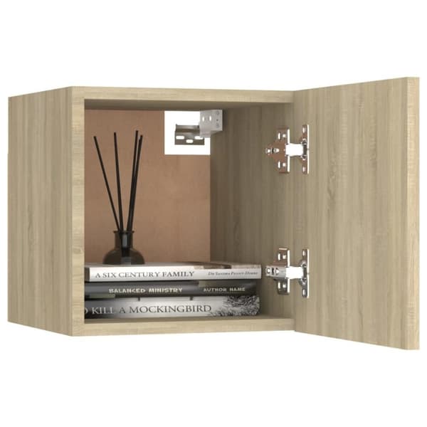 vidaXL Nattbord sonoma eik 30,5x30x30 cm sponplate