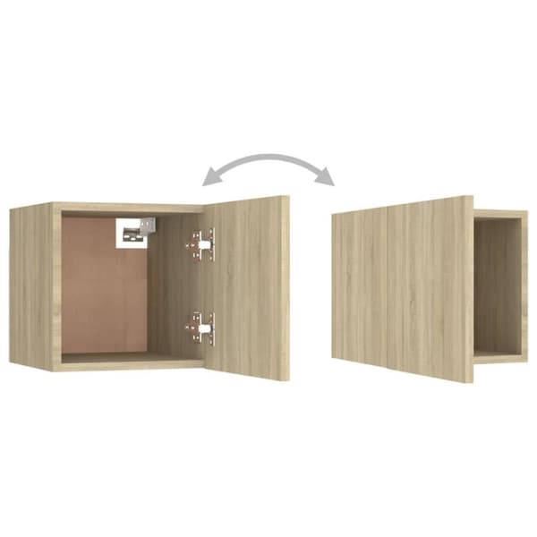 vidaXL Nattbord sonoma eik 30,5x30x30 cm sponplate