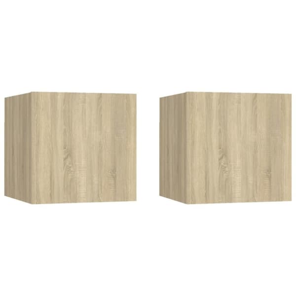 vidaXL Nattbord 2 stk sonoma eik 30,5x30x30 cm sponplate