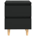 Miniatyrbilde 4 av 9: vidaXL Nattbord med heltre furuben svart 40x35x50 cm