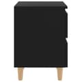 Miniatyrbilde 5 av 9: vidaXL Nattbord med heltre furuben svart 40x35x50 cm