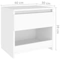 Miniatyrbillede 6 af 7: vidaXL sengebord 40x30x39 cm spånplade hvid