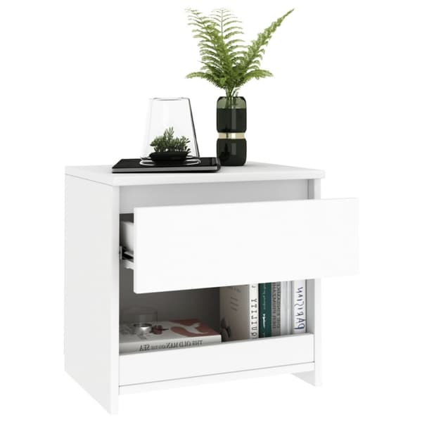 vidaXL sengebord 40x30x39 cm spånplade hvid