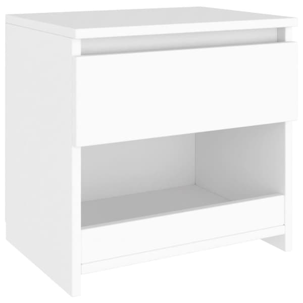 vidaXL sengebord 40x30x39 cm spånplade hvid