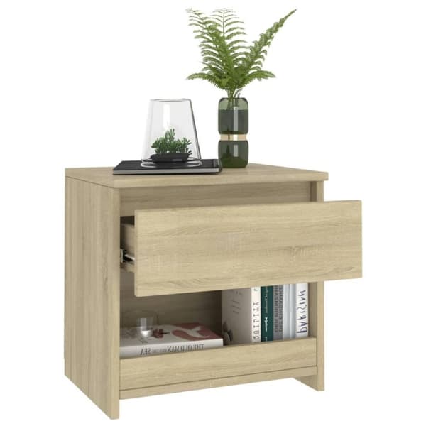 vidaXL Nattbord 2 stk sonoma eik 40x30x39 cm sponplate