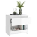 Miniatyrbillede 3 af 9: vidaXL sengeborde 2 stk. 40x30x39 cm spånplade hvid højglans