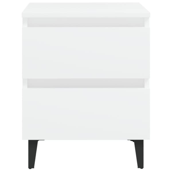 vidaXL Nattbord 2 stk hvit 40x35x50 cm sponplate