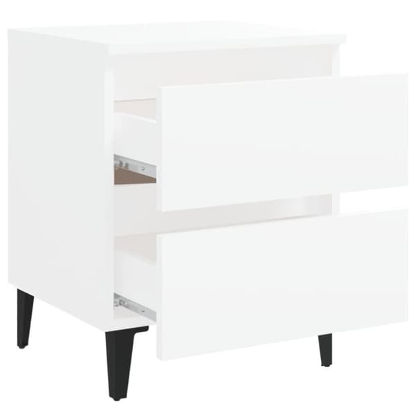 vidaXL Nattbord 2 stk hvit 40x35x50 cm sponplate