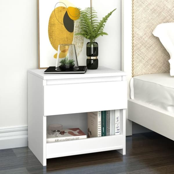 vidaXL sengeborde 2 stk. 40x30x39 cm spånplade hvid