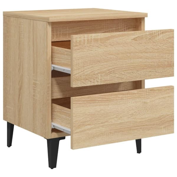 vidaXL Nattbord sonoma eik 40x35x50 cm konstruert tre