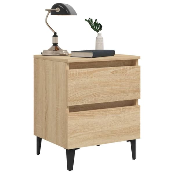 vidaXL Nattbord sonoma eik 40x35x50 cm konstruert tre