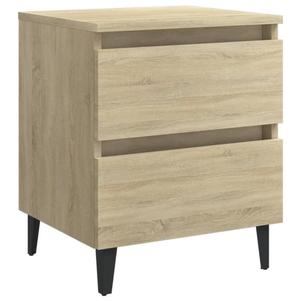vidaXL Nattbord sonoma eik 40x35x50 cm konstruert tre