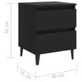 Miniatyrbillede 7 af 7: vidaXL sengeskab 40x35x50 cm sort
