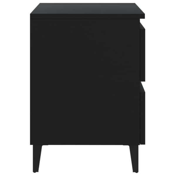 vidaXL sengeskabe 2 stk. 40x35x50 cm sort