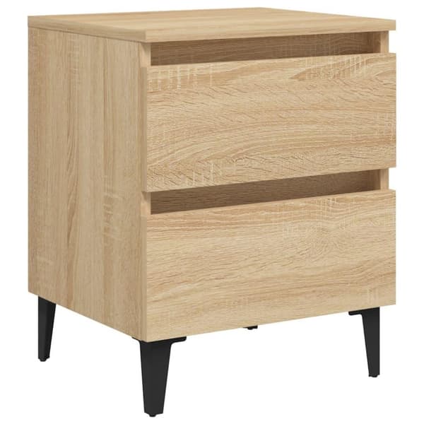 vidaXL Nattbord 2 stk sonoma eik 40x35x50 cm konstruert tre