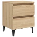 Miniatyrbilde 3 av 10: vidaXL Nattbord 2 stk sonoma eik 40x35x50 cm konstruert tre