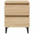 Miniatyrbilde 4 av 10: vidaXL Nattbord 2 stk sonoma eik 40x35x50 cm konstruert tre