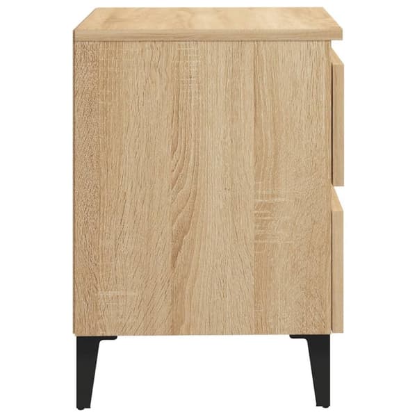 vidaXL Nattbord 2 stk sonoma eik 40x35x50 cm konstruert tre