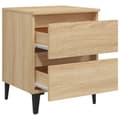 Miniatyrbilde 6 av 10: vidaXL Nattbord 2 stk sonoma eik 40x35x50 cm konstruert tre