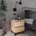 Miniatyrbilde 1 av 10: vidaXL Nattbord 2 stk sonoma eik 40x35x50 cm konstruert tre