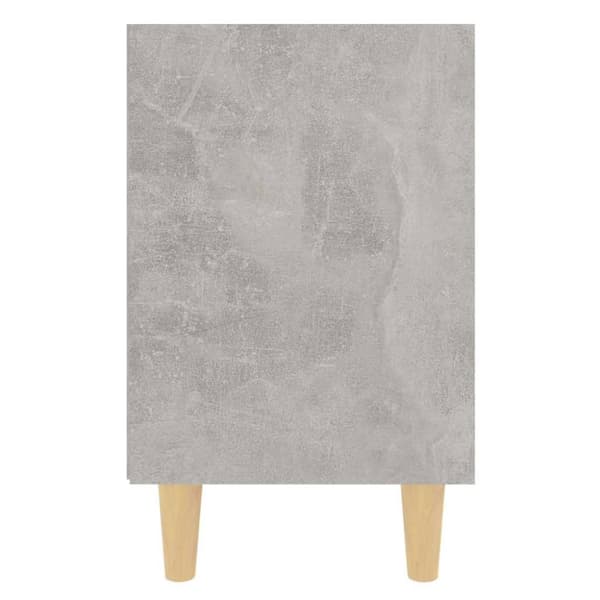 vidaXL Yöpöytä täyspuujaloilla betoninharmaa 40x30x50 cm
