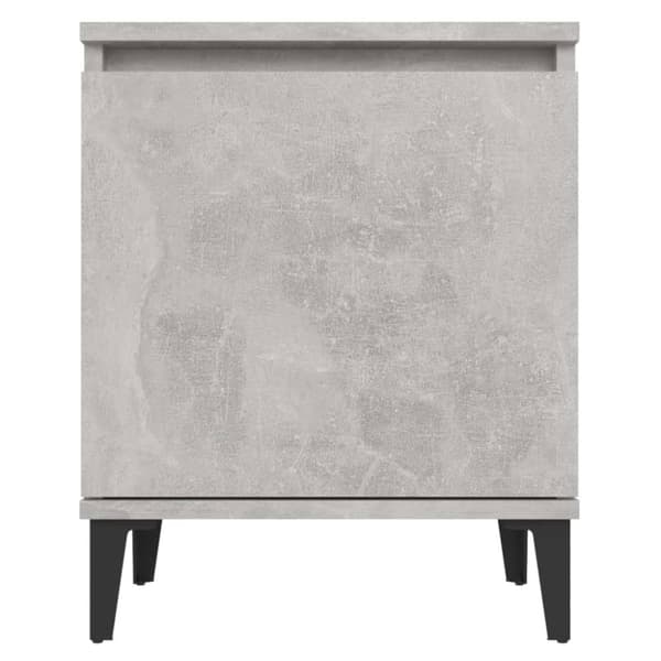 vidaXL sengeborde med metalben 40x30x50 cm betongrå