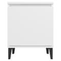 Miniatyrbilde 8 av 10: vidaXL Nattbord med metallben hvit 40x30x50 cm