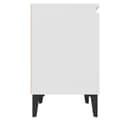 Miniatyrbilde 9 av 10: vidaXL Nattbord med metallben hvit 40x30x50 cm