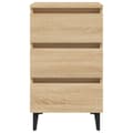 Miniatyrbillede 6 af 10: vidaXL sengeskab m. metalben 40x35x69 cm sonoma-eg
