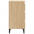 Miniatyrbillede 7 af 10: vidaXL sengeskab m. metalben 40x35x69 cm sonoma-eg