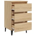 Miniatyrbillede 8 af 10: vidaXL sengeskab m. metalben 40x35x69 cm sonoma-eg