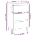 Miniatyrbillede 10 af 10: vidaXL sengeskab m. metalben 40x35x69 cm sonoma-eg