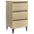 Miniatyrbillede 1 af 10: vidaXL sengeskab m. metalben 40x35x69 cm sonoma-eg