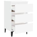 Miniatyrbillede 7 af 8: vidaXL sengeskab m. metalben 40x35x69 cm hvid