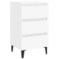 Miniatyrbillede 1 af 8: vidaXL sengeskab m. metalben 40x35x69 cm hvid