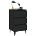 Miniatyrbillede 4 af 8: vidaXL sengeskab m. metalben 40x35x69 cm sort