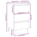 Miniatyrbillede 8 af 8: vidaXL sengeskab m. metalben 40x35x69 cm sort