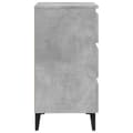 Pikkukuva 8 / 10: vidaXL Yöpöydät metallijaloilla 2 kpl betoninharmaa 40x35x69 cm