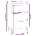 Pikkukuva 10 / 10: vidaXL Yöpöydät metallijaloilla 2 kpl betoninharmaa 40x35x69 cm