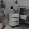 Pikkukuva 2 / 10: vidaXL Yöpöydät metallijaloilla 2 kpl betoninharmaa 40x35x69 cm