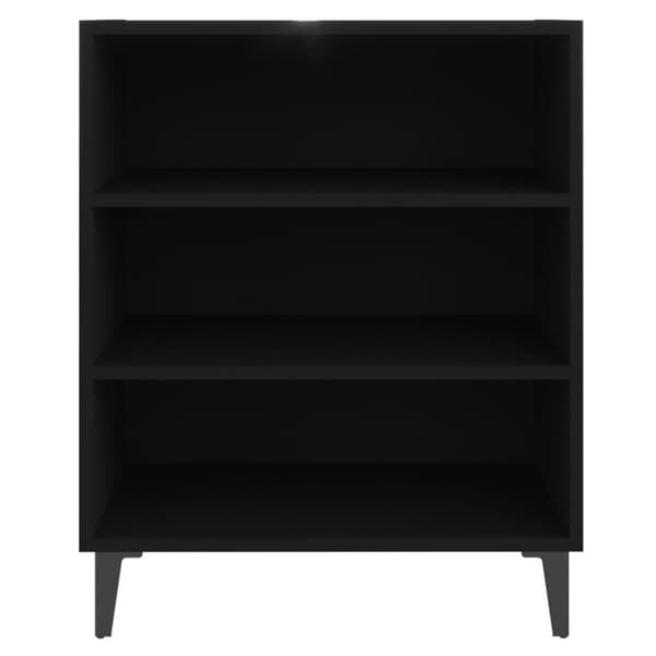 vidaXL skænk 57x35x70 cm spånplade sort