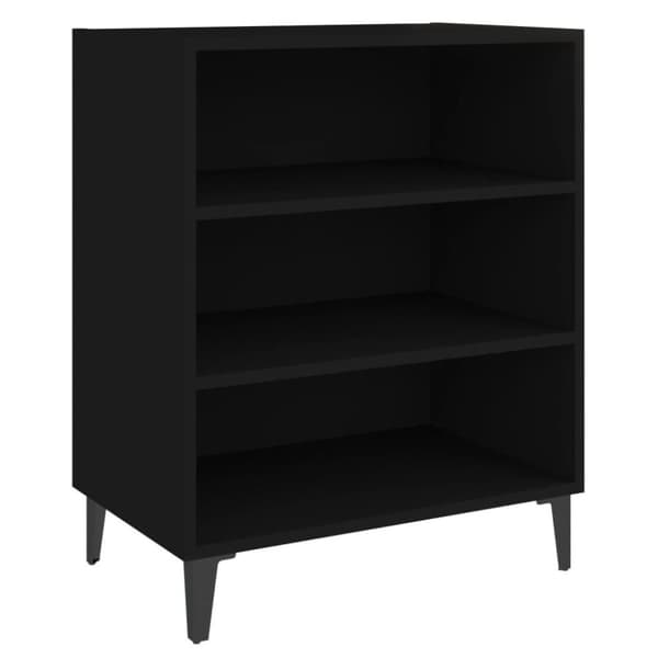 vidaXL skænk 57x35x70 cm spånplade sort