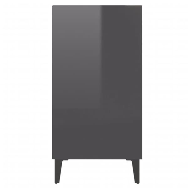 vidaXL skænk 57x35x70 cm spånplade grå højglans