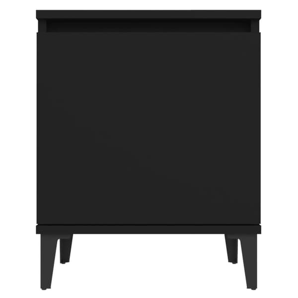 vidaXL Yöpöydät metallijaloilla musta 40x30x50 cm