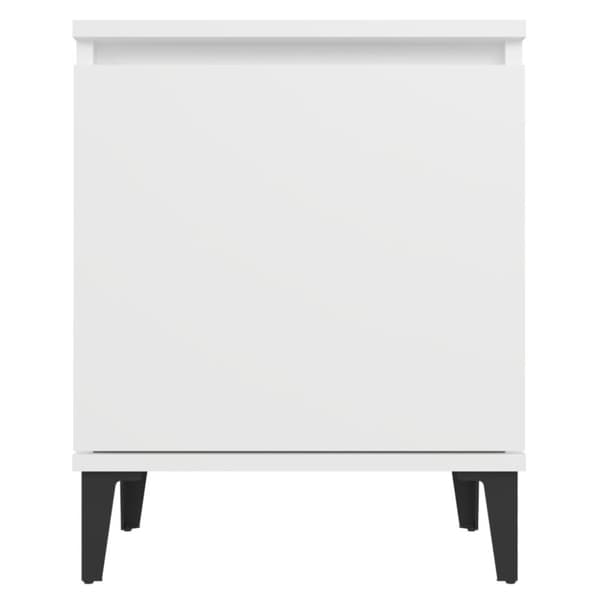 vidaXL sengeskab med metalben 40x30x50 cm hvid