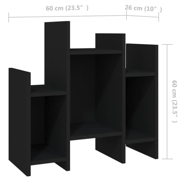 vidaXL sideskab 60x26x60 cm spånplade sort