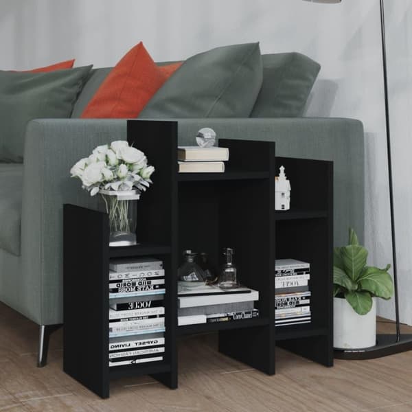 vidaXL sideskab 60x26x60 cm spånplade sort